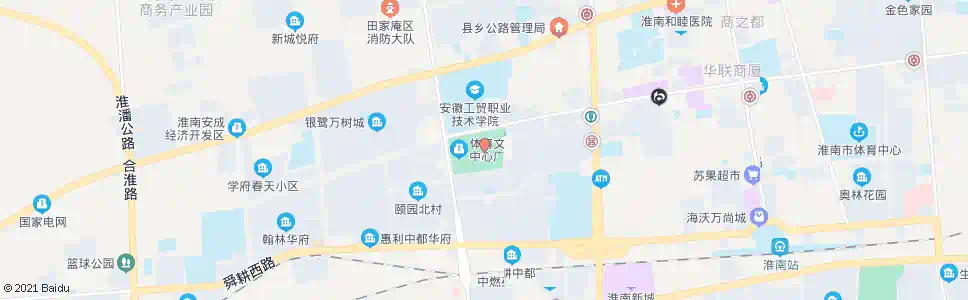 淮南体育馆_公交站地图_淮南公交_妙搜公交查询2025