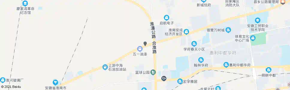 淮南安成铺_公交站地图_淮南公交_妙搜公交查询2025