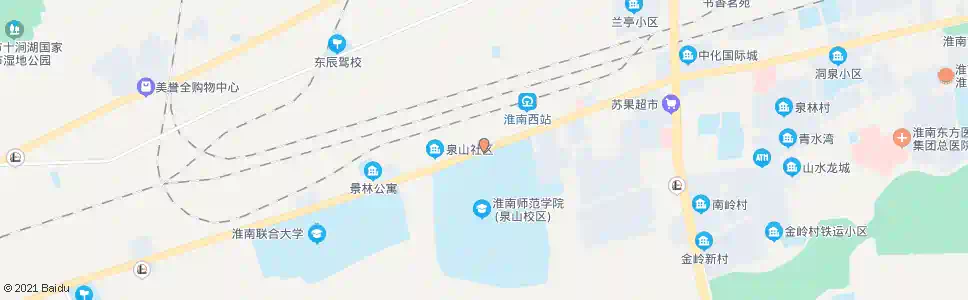 淮南师院_公交站地图_淮南公交_妙搜公交查询2025