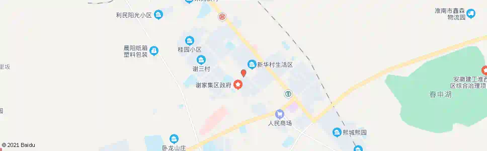 淮南新华二村_公交站地图_淮南公交_妙搜公交查询2025