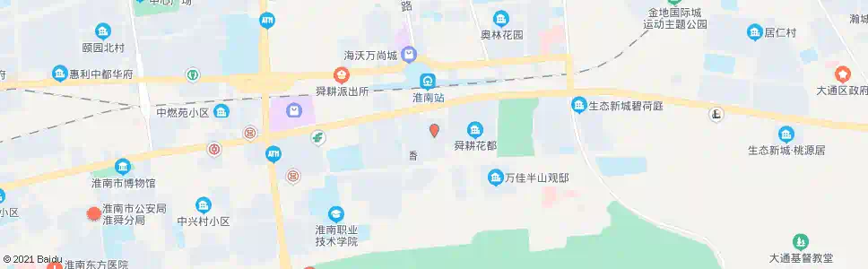 淮南优山美地小区广场_公交站地图_淮南公交_妙搜公交查询2025