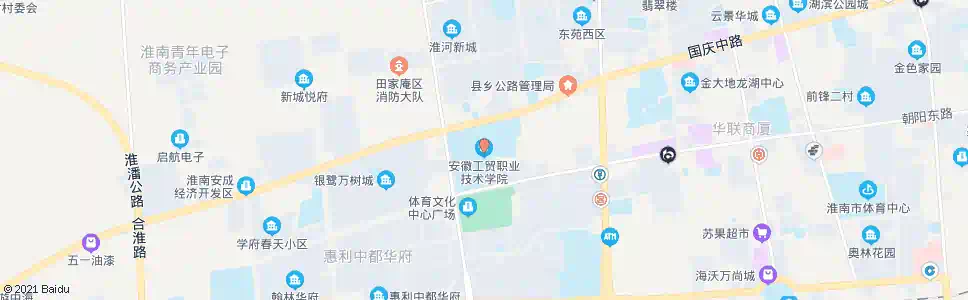 淮南工贸学院_公交站地图_淮南公交_妙搜公交查询2025