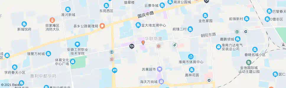 淮南华联商厦(西)_公交站地图_淮南公交_妙搜公交查询2025
