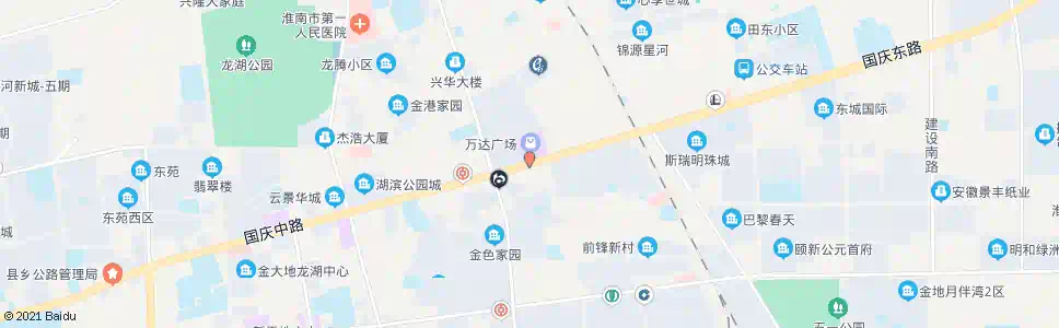 淮南国庆路(东)_公交站地图_淮南公交_妙搜公交查询2025