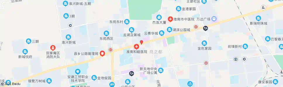 淮南工商银行_公交站地图_淮南公交_妙搜公交查询2025