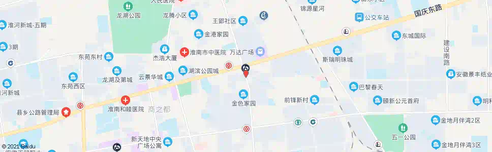 淮南国庆路_公交站地图_淮南公交_妙搜公交查询2025