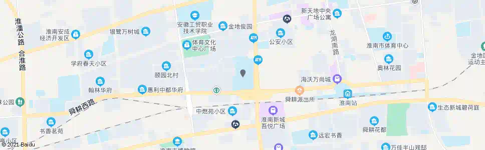 淮南一中_公交站地图_淮南公交_妙搜公交查询2025