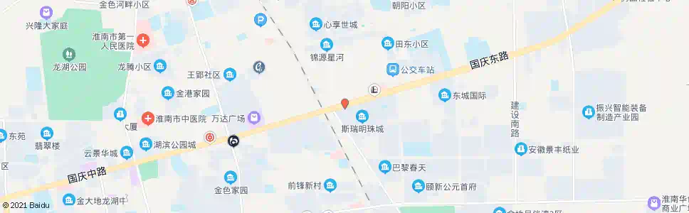 淮南六里站(南)_公交站地图_淮南公交_妙搜公交查询2025