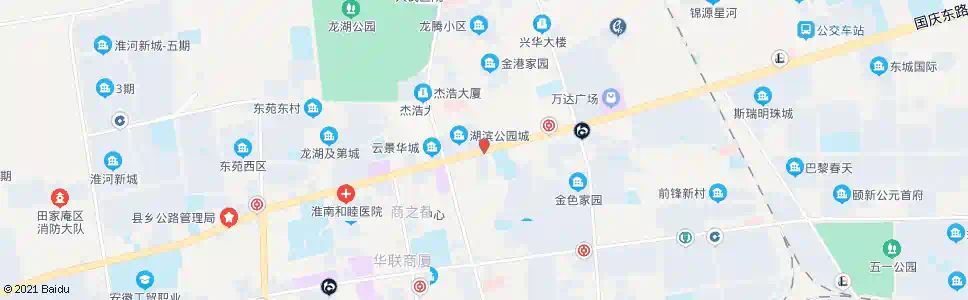 淮南国庆中路_公交站地图_淮南公交_妙搜公交查询2025