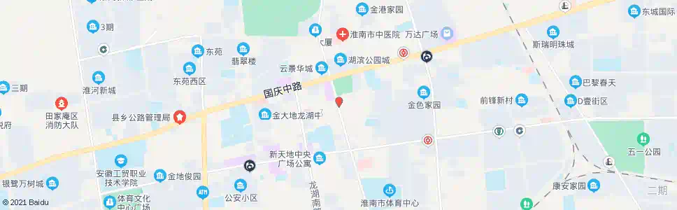 淮南人民北路停车场_公交站地图_淮南公交_妙搜公交查询2025