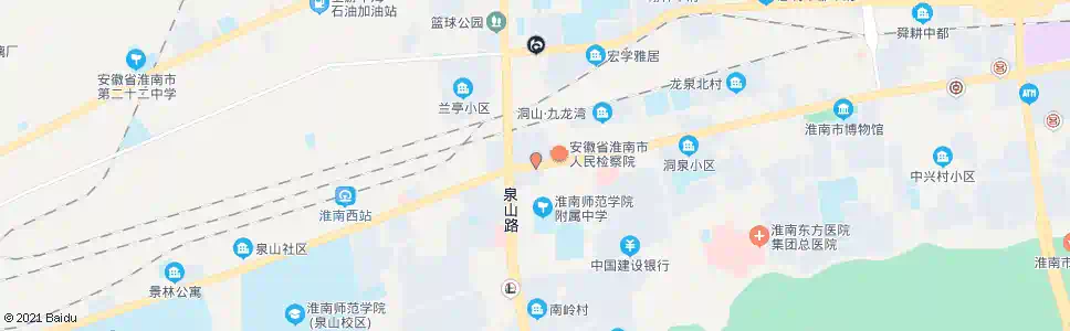 淮南泉山(东)_公交站地图_淮南公交_妙搜公交查询2025
