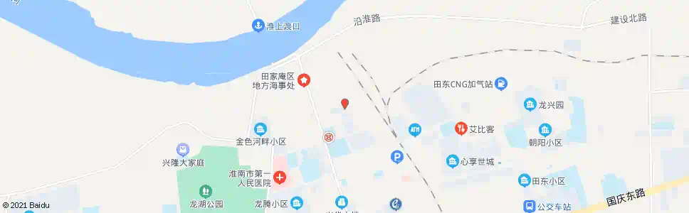 淮南田大北路_公交站地图_淮南公交_妙搜公交查询2025