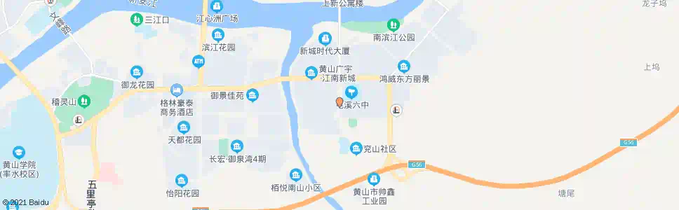 黄山屯溪六中_公交站地图_黄山公交_妙搜公交查询2025