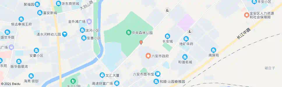 六安行政中心北门(长安南路)_公交站地图_六安公交_妙搜公交查询2025