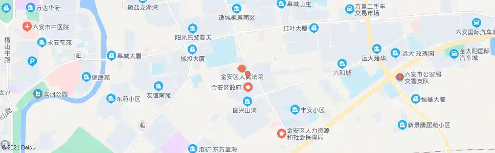 六安金安区检察院_公交站地图_六安公交_妙搜公交查询2025