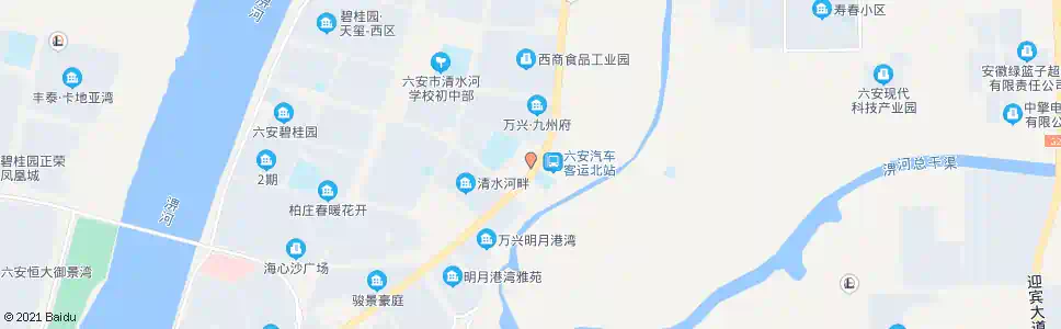 六安九里沟_公交站地图_六安公交_妙搜公交查询2025