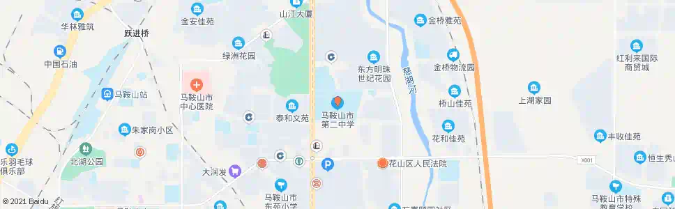 马鞍山二中_公交站地图_马鞍山公交_妙搜公交查询2025