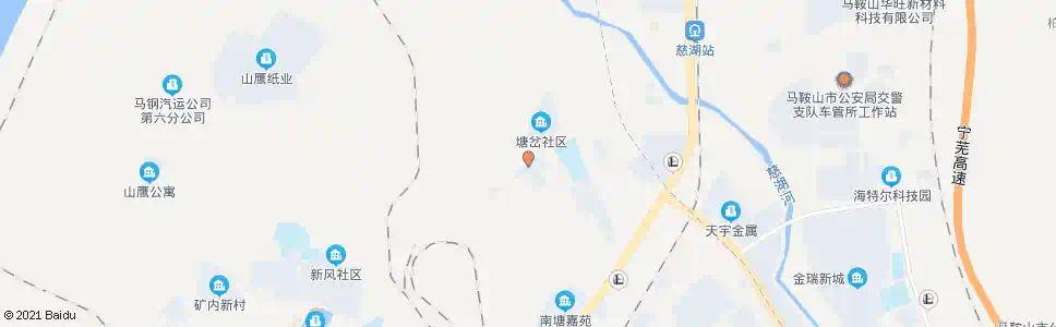 马鞍山塘岔(祝平诊所)_公交站地图_马鞍山公交_妙搜公交查询2025