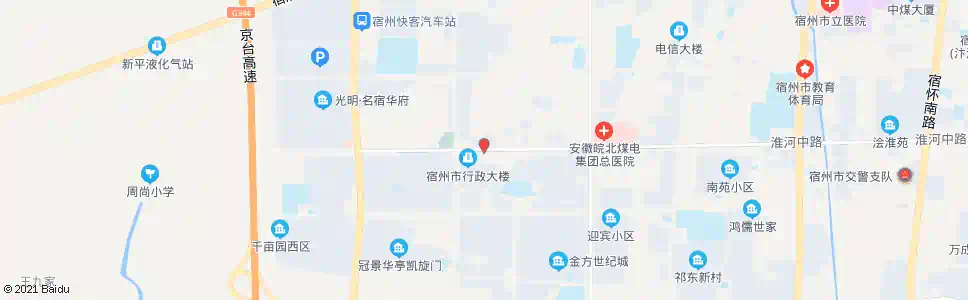 宿州园林处_公交站地图_宿州公交_妙搜公交查询2025
