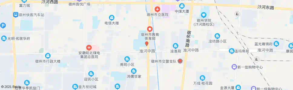 宿州一中东门_公交站地图_宿州公交_妙搜公交查询2025