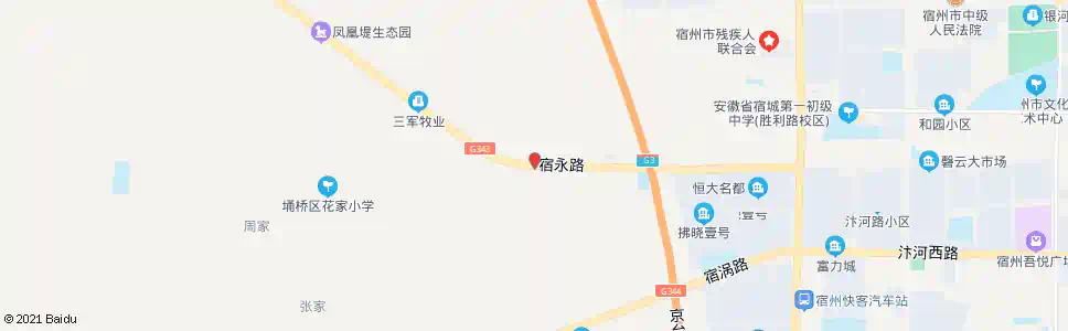 宿州西十里_公交站地图_宿州公交_妙搜公交查询2025