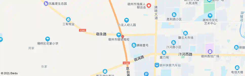 宿州三八桥_公交站地图_宿州公交_妙搜公交查询2025