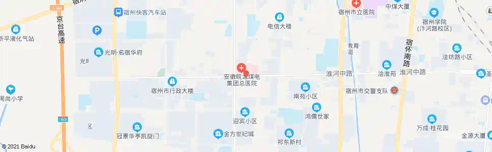 宿州皖北总医院_公交站地图_宿州公交_妙搜公交查询2025