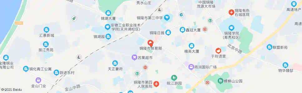 铜陵市体育馆_公交站地图_铜陵公交_妙搜公交查询2025