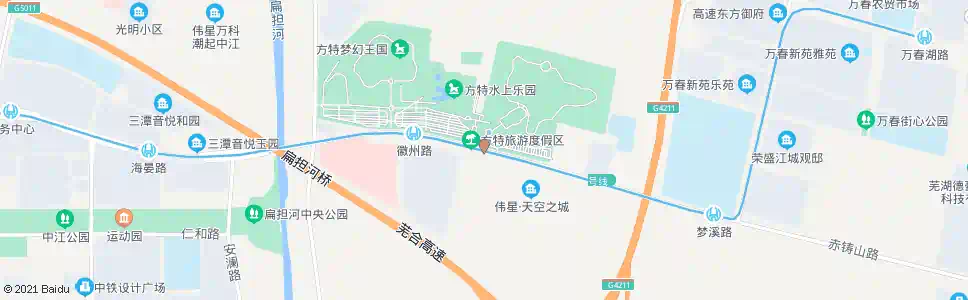 芜湖方特东方神画水上乐园_公交站地图_芜湖公交_妙搜公交查询2025