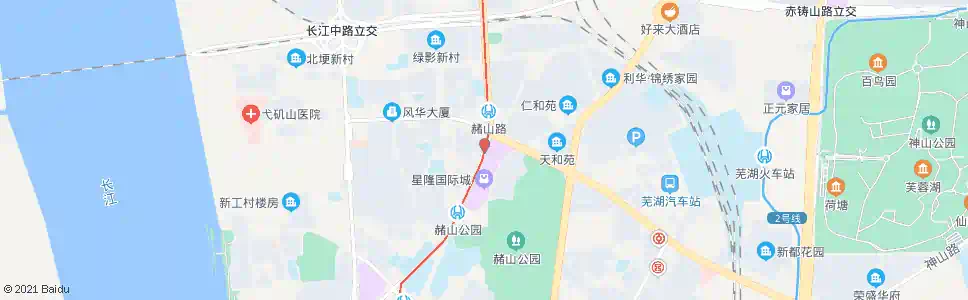 芜湖星隆国际城(工商局)_公交站地图_芜湖公交_妙搜公交查询2025