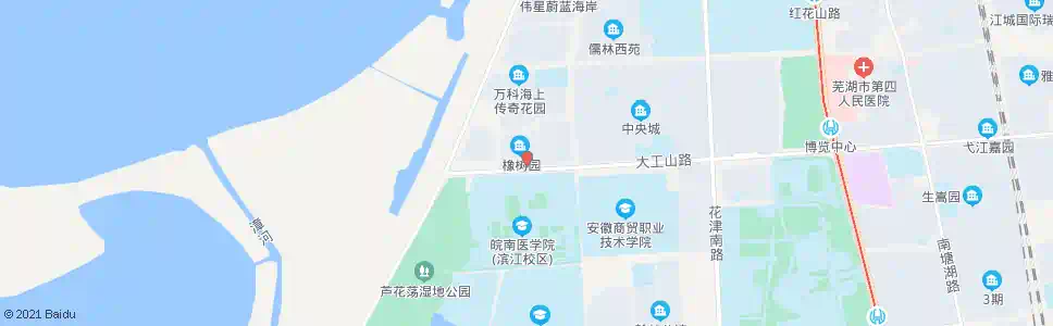 芜湖地大橡树园(南门)_公交站地图_芜湖公交_妙搜公交查询2025