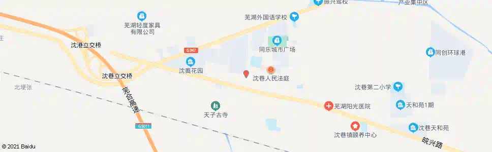 芜湖沈巷大市场东_公交站地图_芜湖公交_妙搜公交查询2025