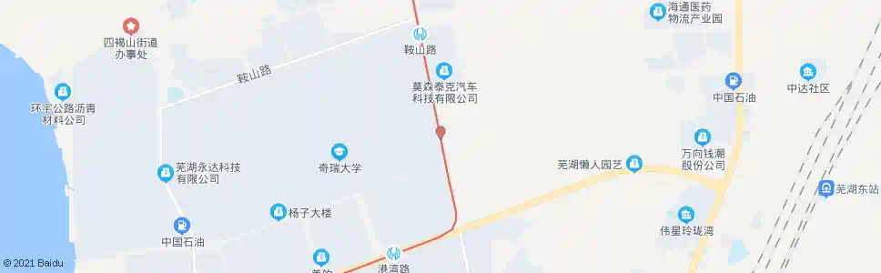 芜湖奇瑞三号门_公交站地图_芜湖公交_妙搜公交查询2025