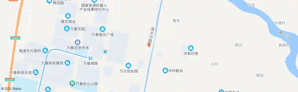 芜湖清水河路1号站_公交站地图_芜湖公交_妙搜公交查询2025