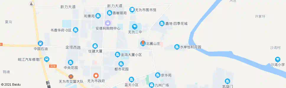 芜湖北圃山庄_公交站地图_芜湖公交_妙搜公交查询2025