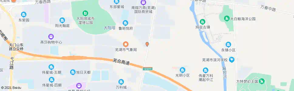 芜湖大阳垾公园东_公交站地图_芜湖公交_妙搜公交查询2025