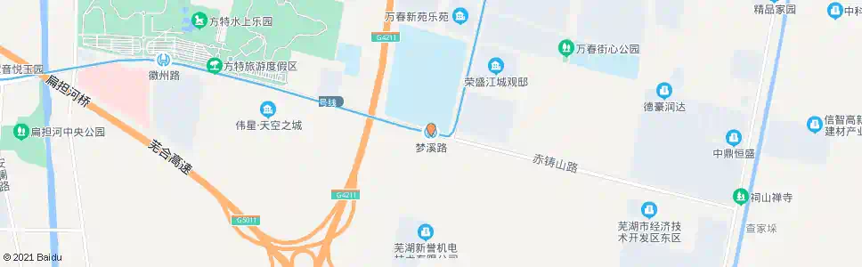 芜湖梦溪路_公交站地图_芜湖公交_妙搜公交查询2025