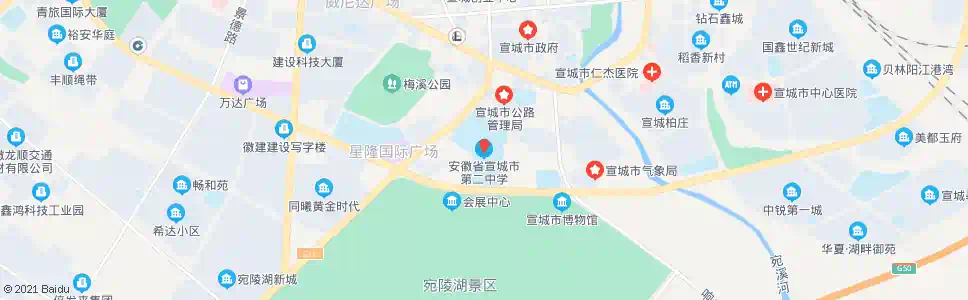 宣城二中_公交站地图_宣城公交_妙搜公交查询2025