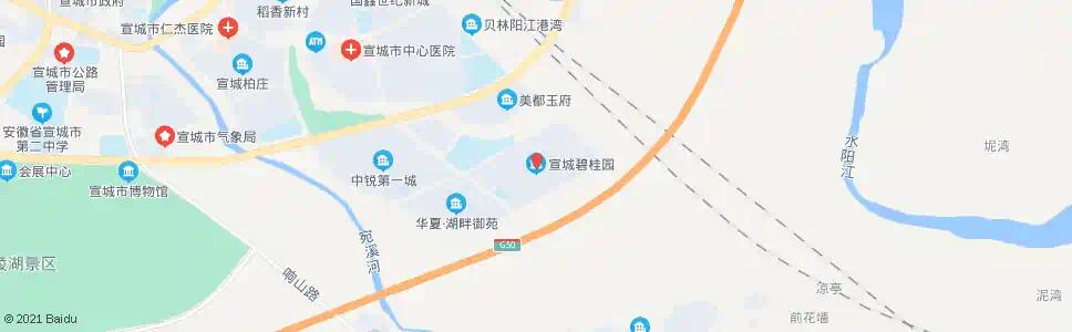 宣城碧桂园_公交站地图_宣城公交_妙搜公交查询2025