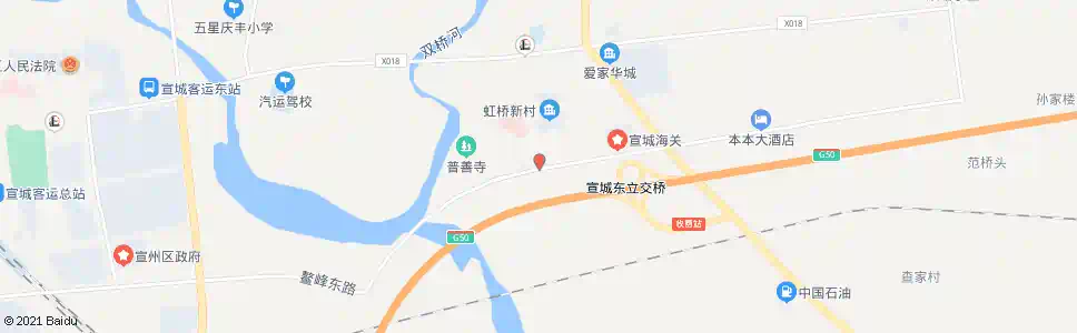 宣城虹桥路口_公交站地图_宣城公交_妙搜公交查询2025