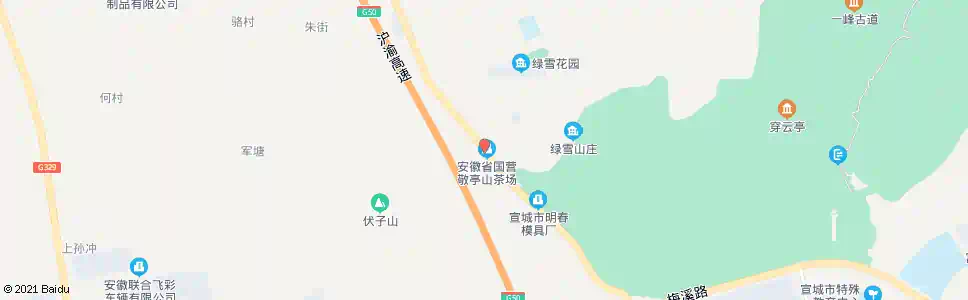 宣城敬亭山茶厂_公交站地图_宣城公交_妙搜公交查询2025