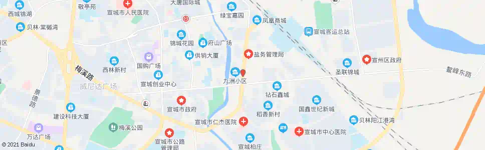 宣城九洲市场_公交站地图_宣城公交_妙搜公交查询2025
