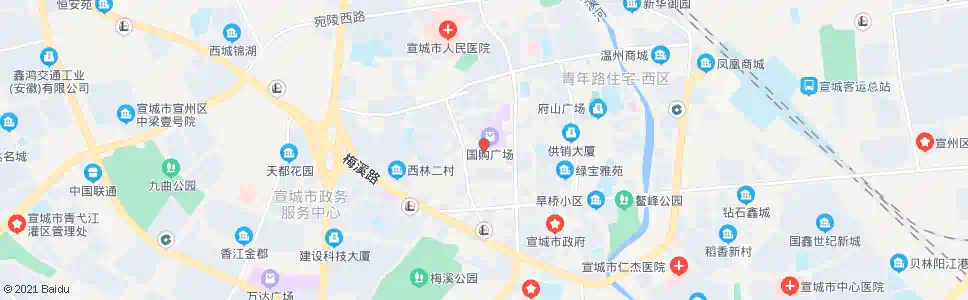 宣城国购广场八佰伴_公交站地图_宣城公交_妙搜公交查询2025