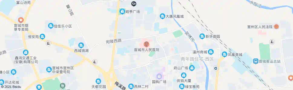 宣城人民医院_公交站地图_宣城公交_妙搜公交查询2025