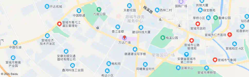 宣城巫山商场_公交站地图_宣城公交_妙搜公交查询2025