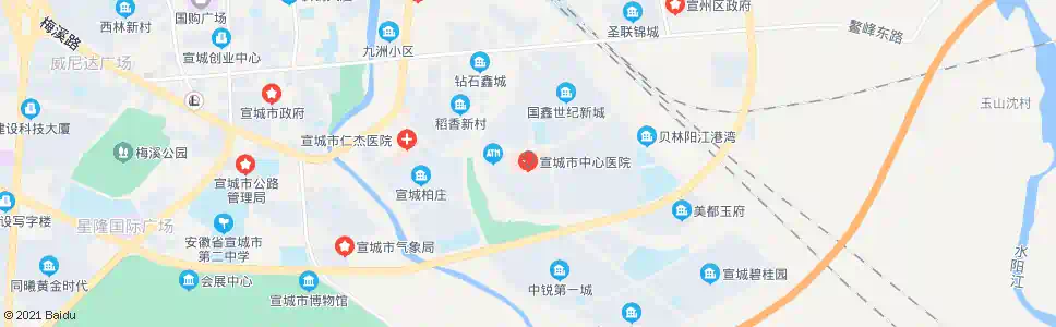 宣城中心医院_公交站地图_宣城公交_妙搜公交查询2025