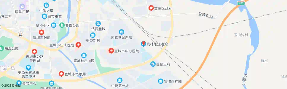 宣城贝林阳江港湾_公交站地图_宣城公交_妙搜公交查询2025
