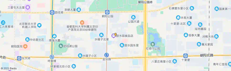 北京甜水园西里_公交站地图_北京公交_妙搜公交查询2025