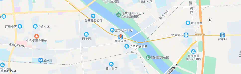 北京北运河西站_公交站地图_北京公交_妙搜公交查询2025