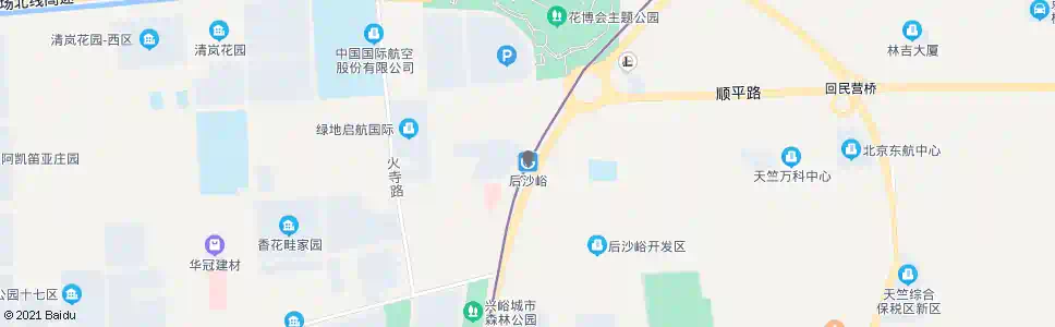 北京地铁后沙峪站_公交站地图_北京公交_妙搜公交查询2025
